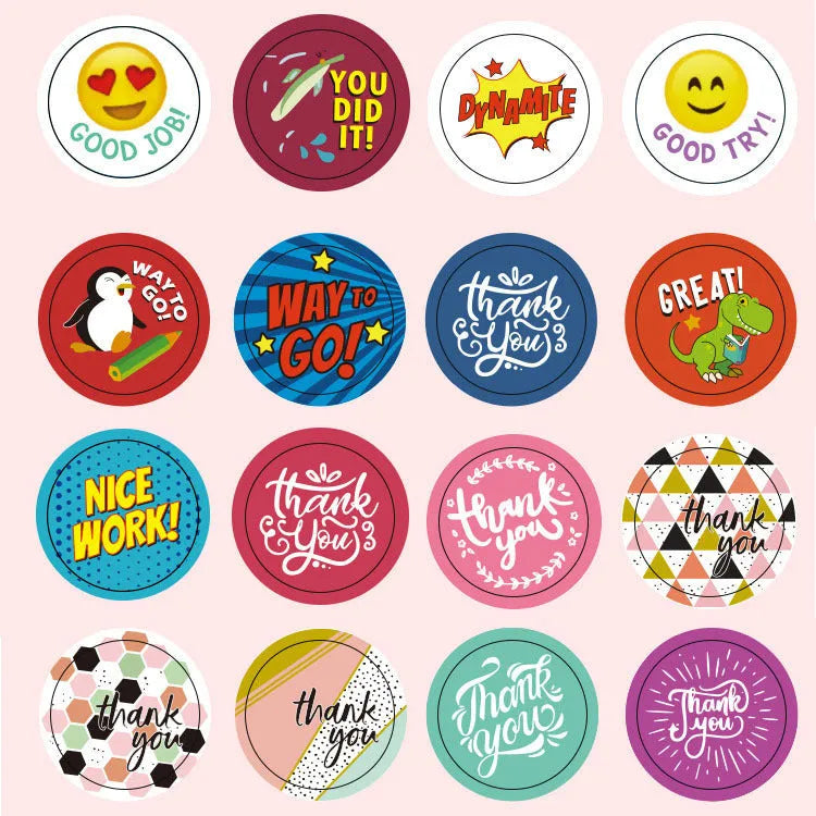 Halloween pumpkin pattern candy colour self-seal envelope stickers 1 inch diameter roll of 500