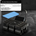 Six-wheel eight-elbow abdominal wheel with AI app in Knight Black, kneeling pad included, on a home gym floor