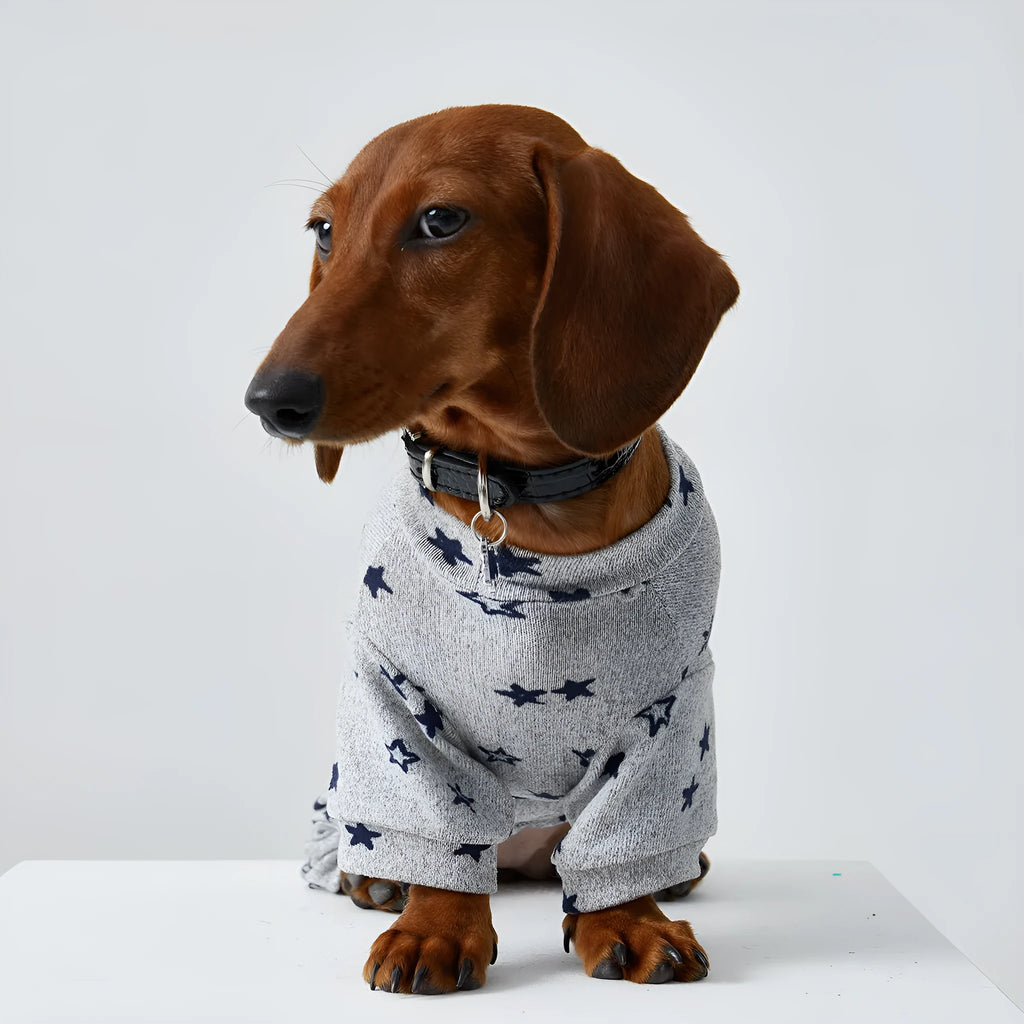 Thin striped polyester pet clothing for dogs and cats in spring summer homewear style