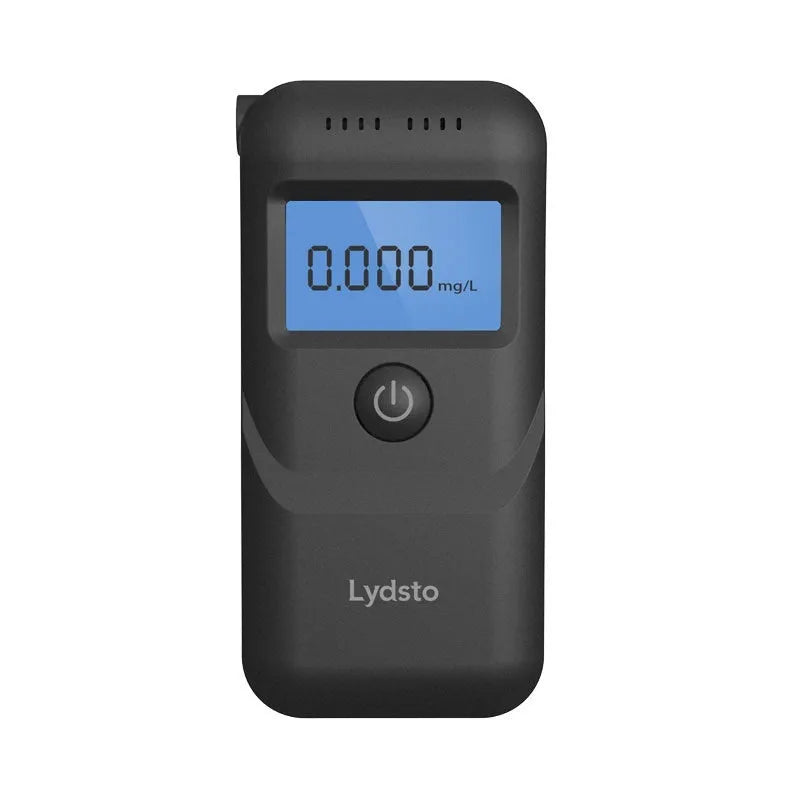 Black household alcohol breath tester device for personal intoxication checking