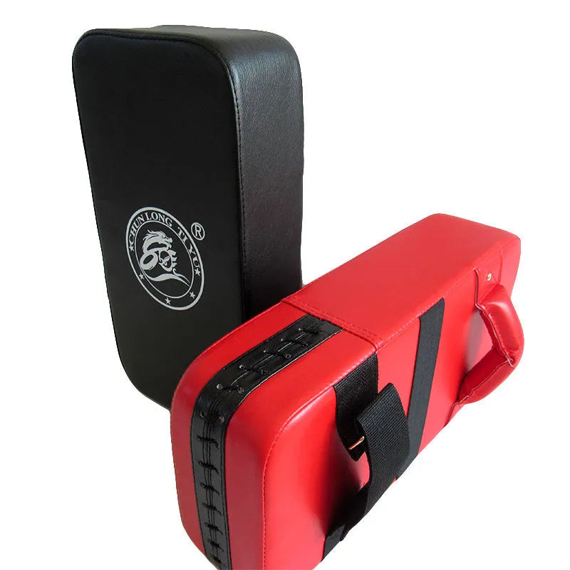 Square red and black taekwondo foot target training pad measuring 40x20x10cm