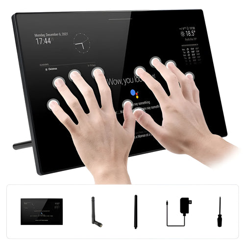 13.3 inch integrated computer touch display unit with voice assistant main control for smart mirror projects.