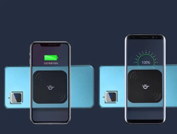 Black alloy mobile power bank with LCD screen showing battery level, next to red and blue versions.