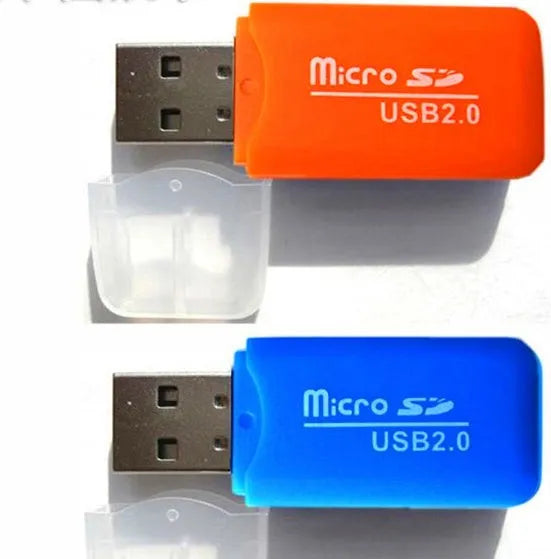 Mini USB TF card reader with 16GB memory card and SD transfer adapter