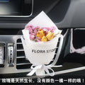 Mini dried flower bouquet for car air vent decoration in a selection of colours and styles