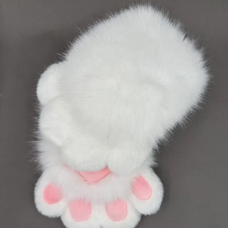 Colourful animal claw cosplay gloves in multiple two-tone colour options on a white background.