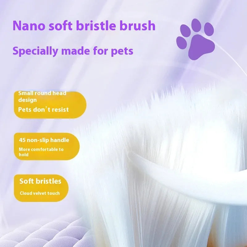 White plastic pet toothbrush pen for dog and cat teeth cleaning with 5ml whitening gel
