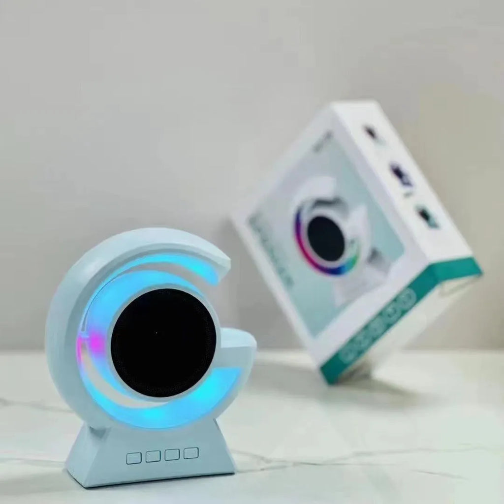 Mini Bluetooth speaker with card insertion and voice prompt, available in black, purple, white and light blue