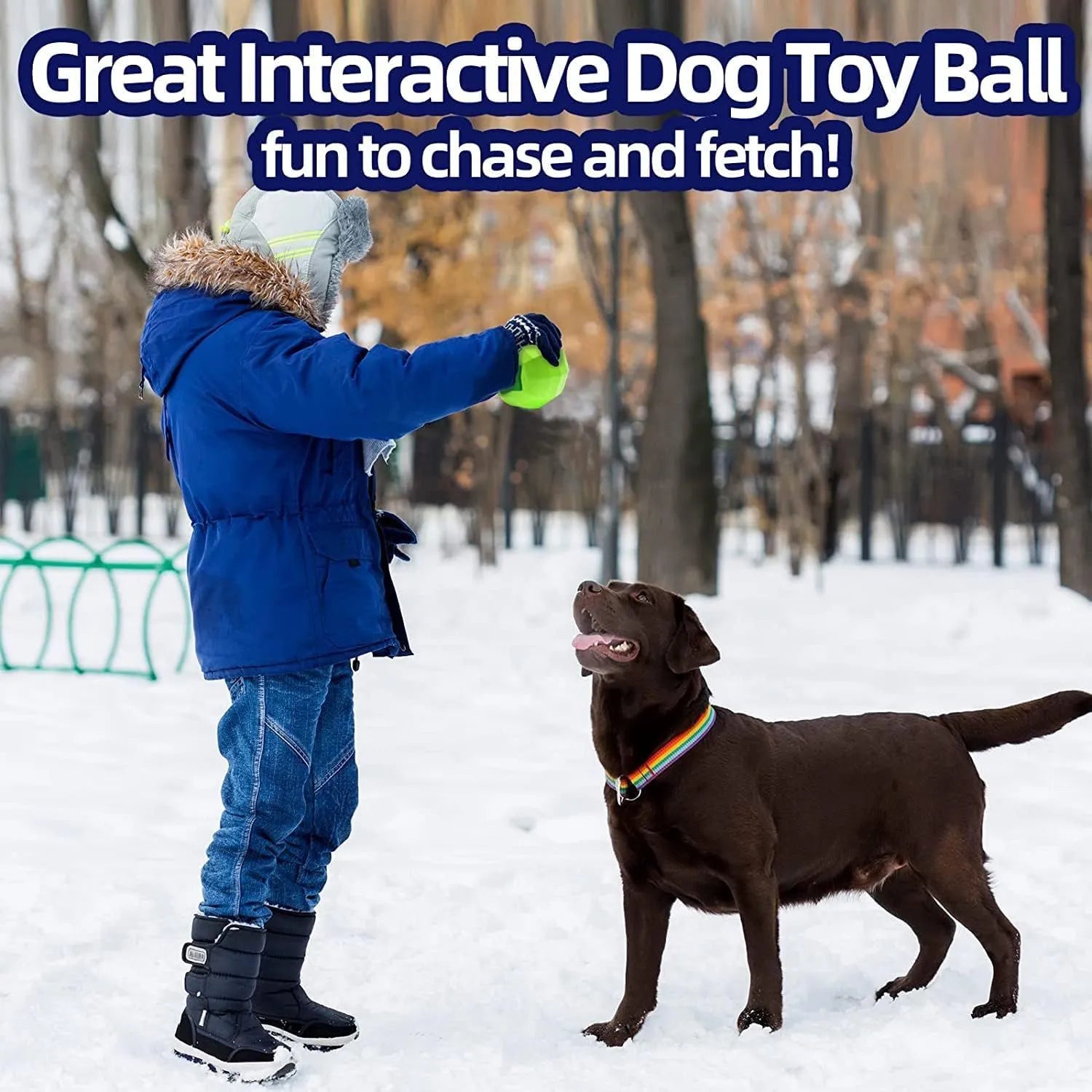Green natural rubber dog squeaky chew toy with textured surface for aggressive chewers