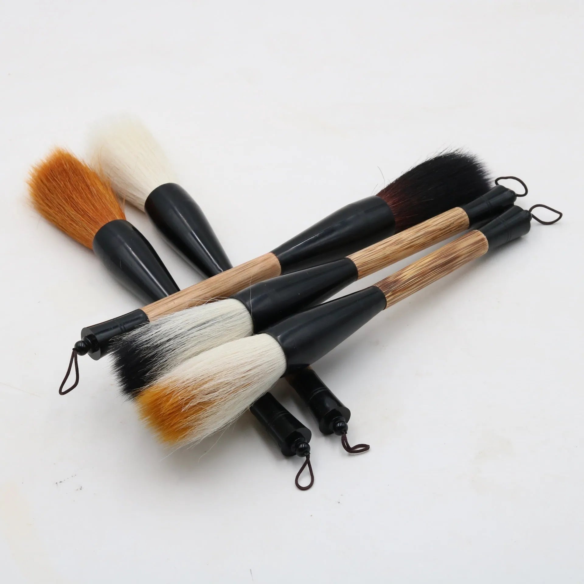 Traditional Chinese calligraphy brush for couplet writing with interchangeable Ma Zhu series brush heads