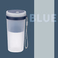 Blue portable USB rechargeable blender with detachable cup and charging cable