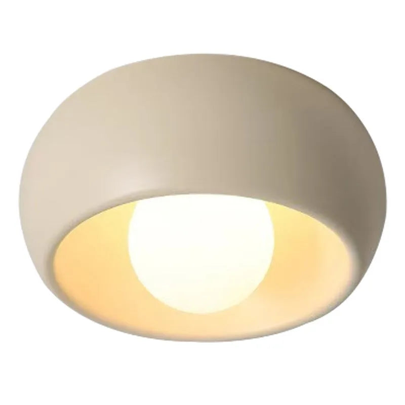 Creative cream entrance ceiling lamp with 30cm diameter and iron construction