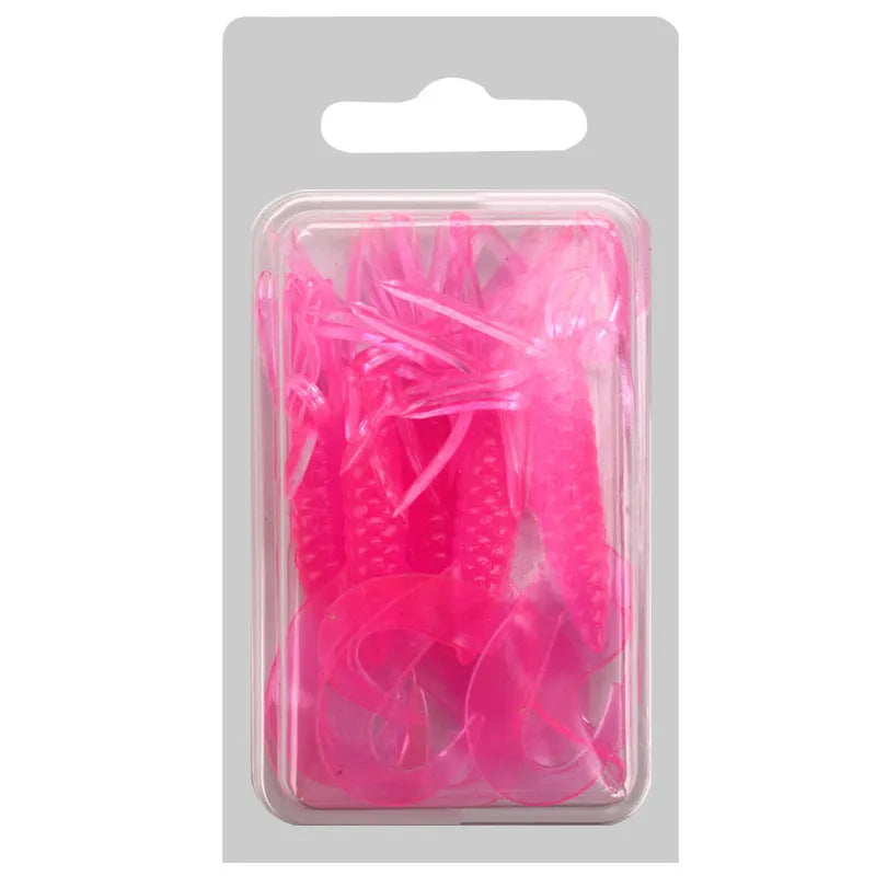 Umbrella bionic soft maggots fishing lure in PVC material, W197 size, multiple colours