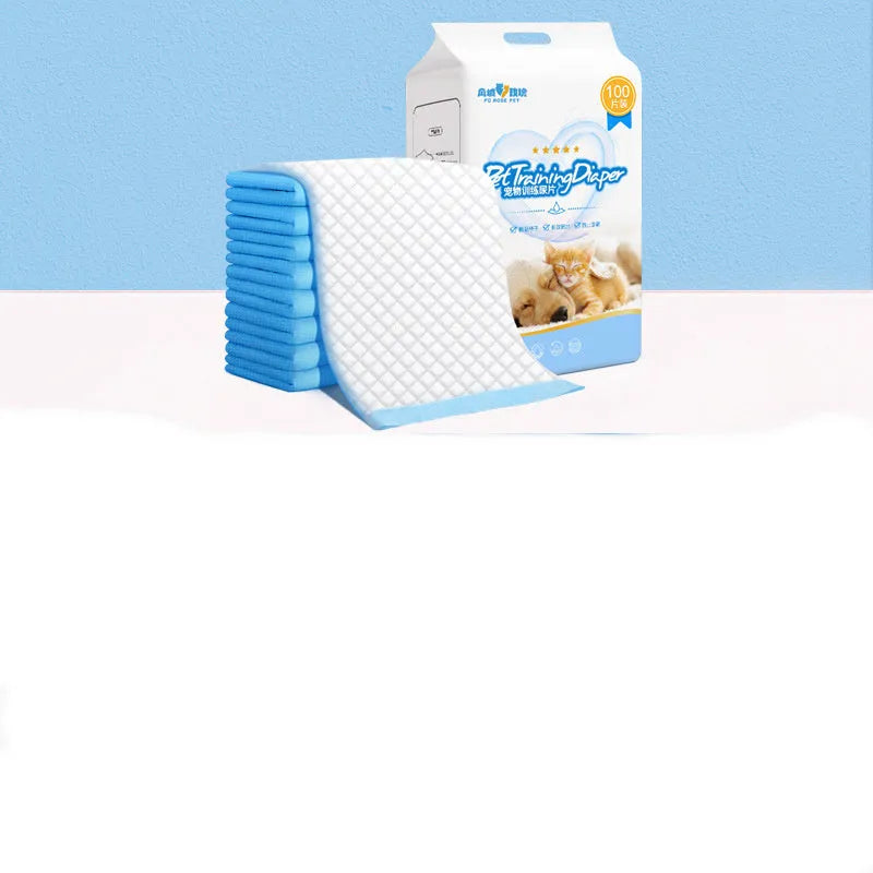 Disposable dog pee pad made from non-woven fabric, available in multiple sizes including XL, with deodorising bamboo charcoal option
