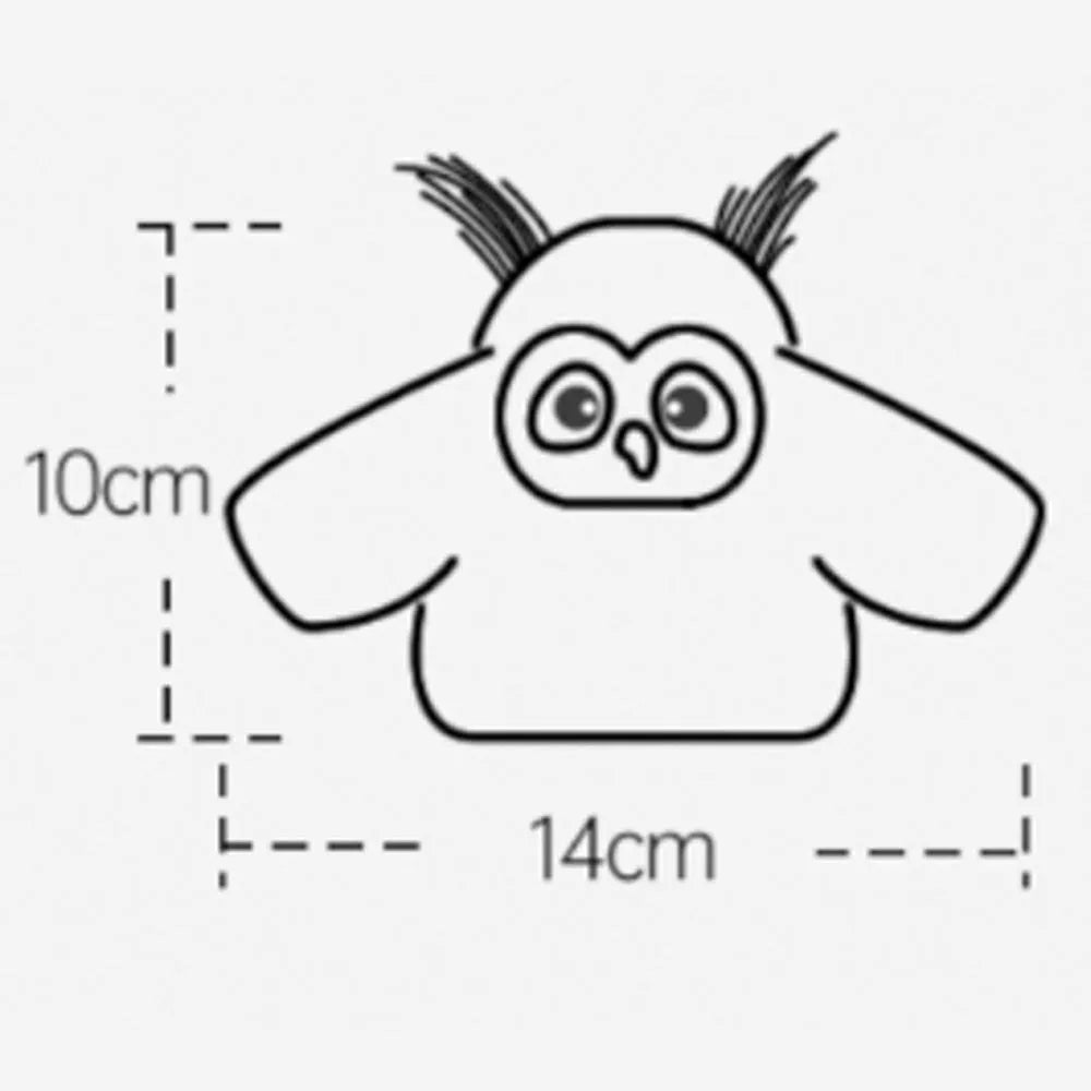 Gray rechargeable automatic chirping owl cat toy with flapping wings