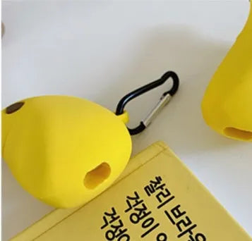 Yellow banana design silicone protective case for compatible AirPods Pro wireless headphones