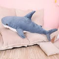 Crystal super soft shark plush pillow in shark colour, 80cm or 100cm size, with PP cotton filling