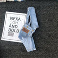 All-match denim suspender dog pants for small to extra-large dogs, light blue and dark blue options