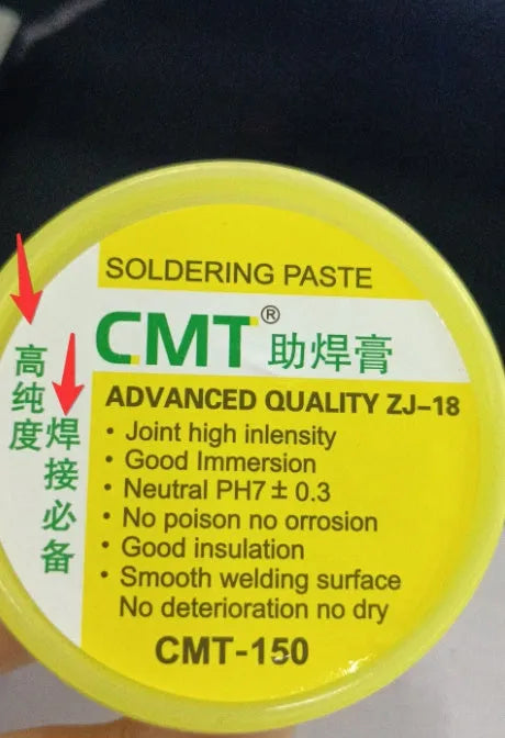 Rosin soldering flux paste in container for electric soldering iron welding work