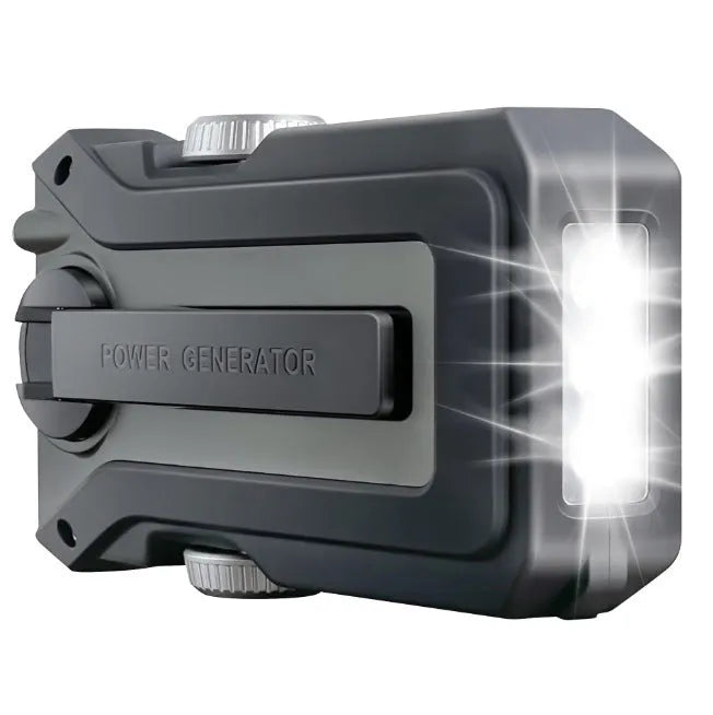 Multifunctional outdoor solar hand-crank radio flashlight with AM FM weather band USB charging 4000mAh ABS silver gray