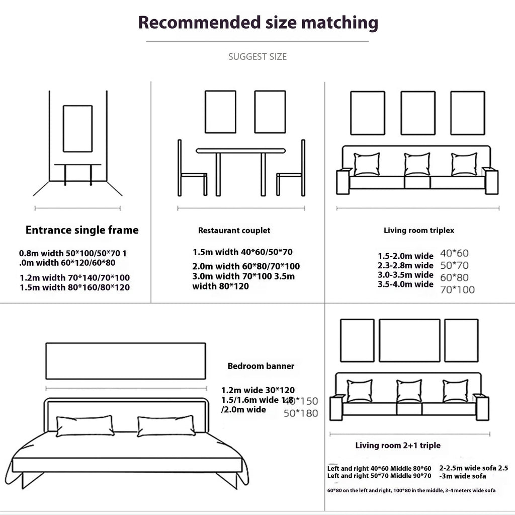 Personalised English text frameless canvas wall painting in modern simple style on beige wall
