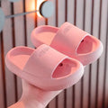 Mixed colour children's EVA slippers with non-slip sole, sizes 22-35, for home use.