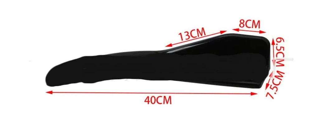 Front and rear car deflector kit for GM vehicles in black and carbon fibre finishes.