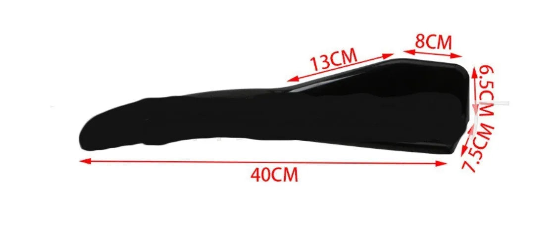 Front and rear car deflector kit for GM vehicles in black and carbon fibre finishes.