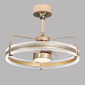 Modern black ceiling fan light with remote control and acrylic lampshade
