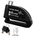 Metal bicycle disc brake lock in black with dimensions 9.5 x 3.7 x 6.9 CM