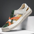 Women's casual sandals with Velcro closure, round toe design, and non-slip rubber soles in solid colour options