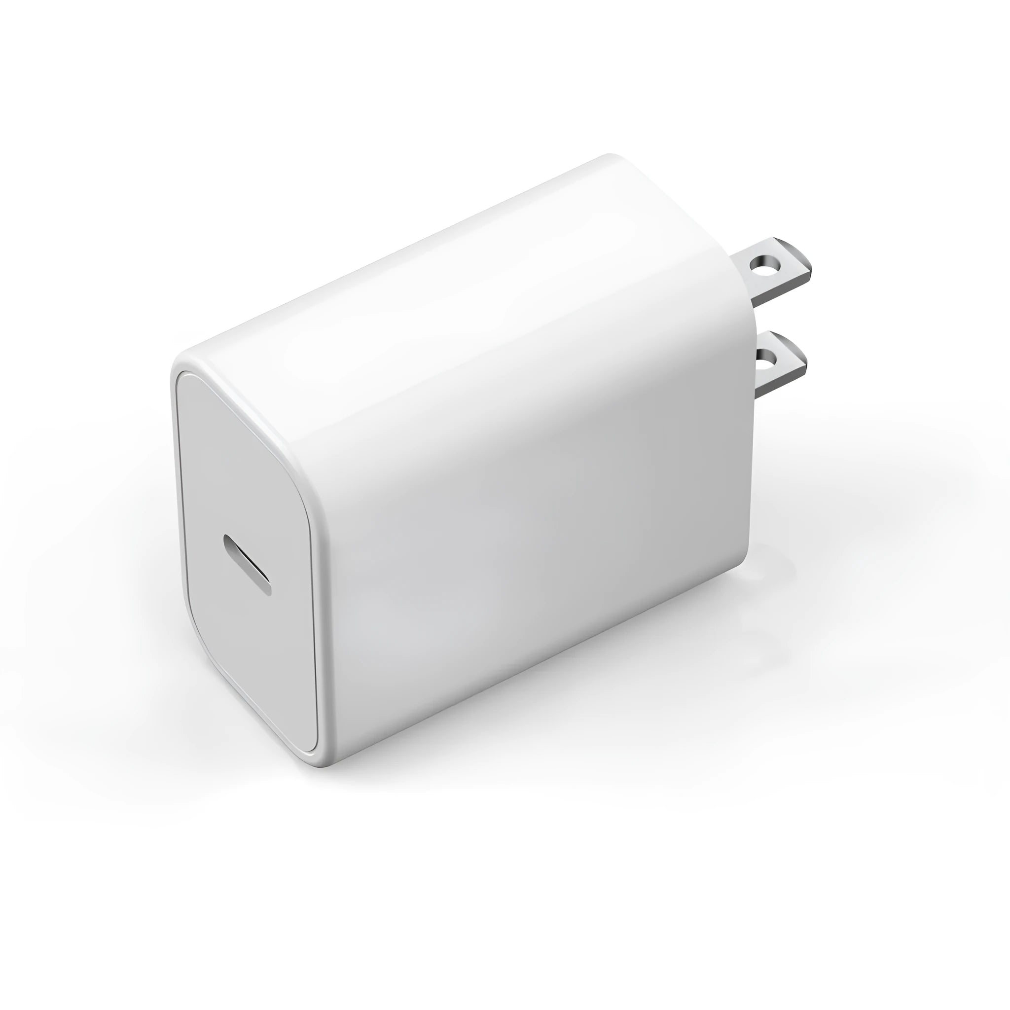 White USB Type-C charger with CCC UL certification for Android devices on a plain background