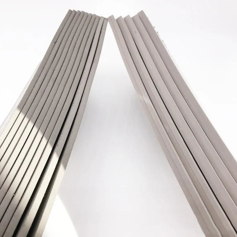 Black and grey plastic photosensitive seal mat for pottery, showing 7mm, 4mm and 2mm thickness options.