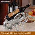 Lobster shaped wine rack ornament in rose gold or silver resin decorative piece