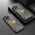 Astronaut moon cartoon iPhone TPU back cover in black, blue, dark night green or football colour