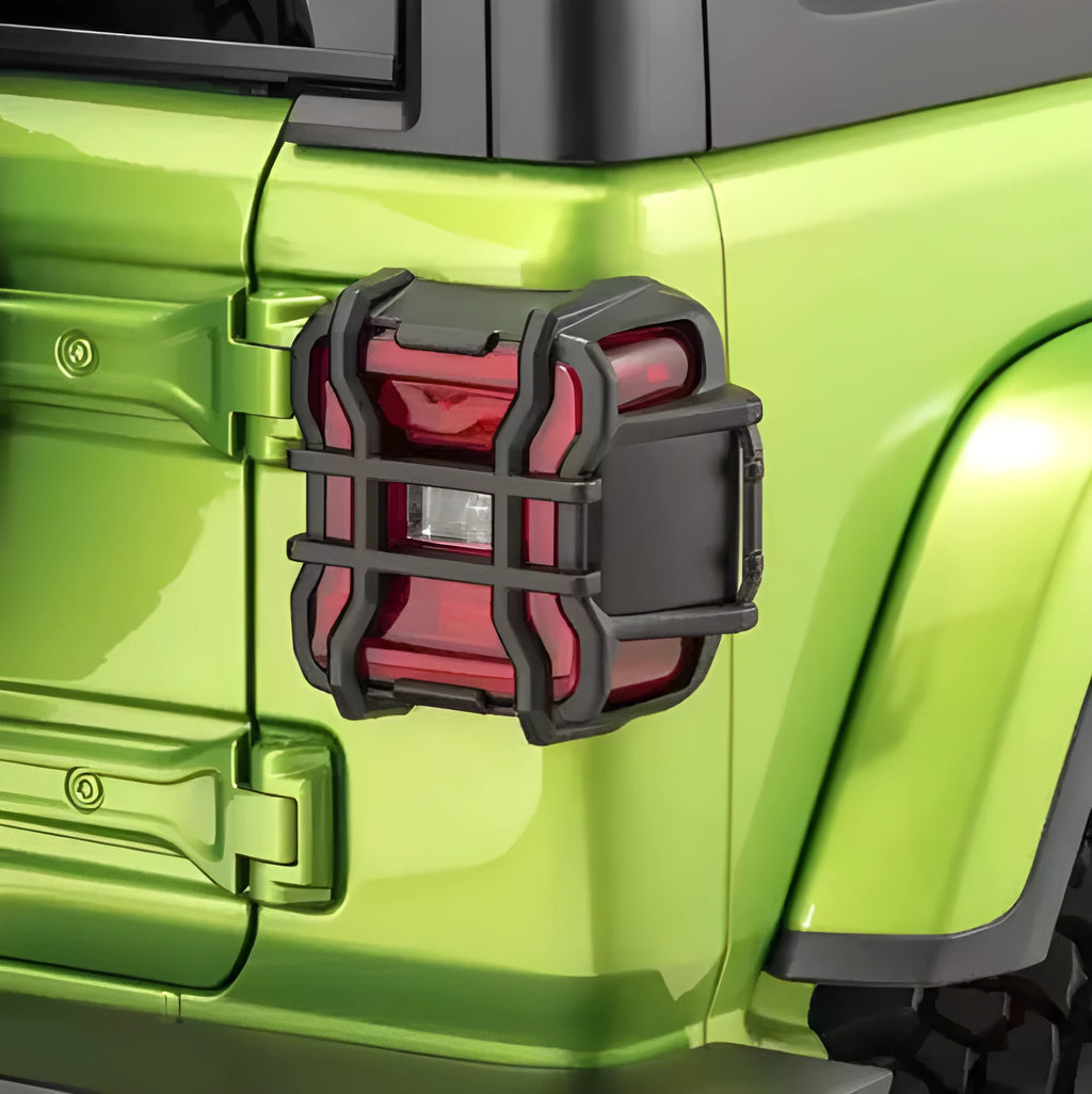 Black metal Wrangler tail lamp cover pair for protection modification accessory