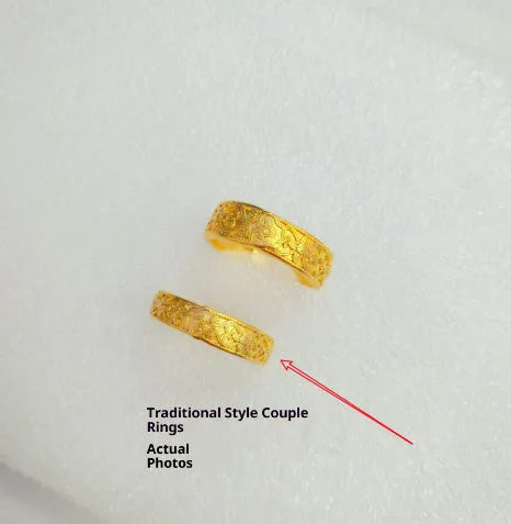 Brass Chinese lotus double happiness ring with adjustable opening in ancient couple style