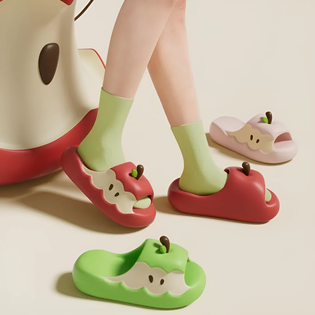 EVA parent-child sandals with cartoon paradise style and fruit design elements