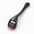 Micro needle derma roller with 540 needles in PC material showing handle and wheel colour options