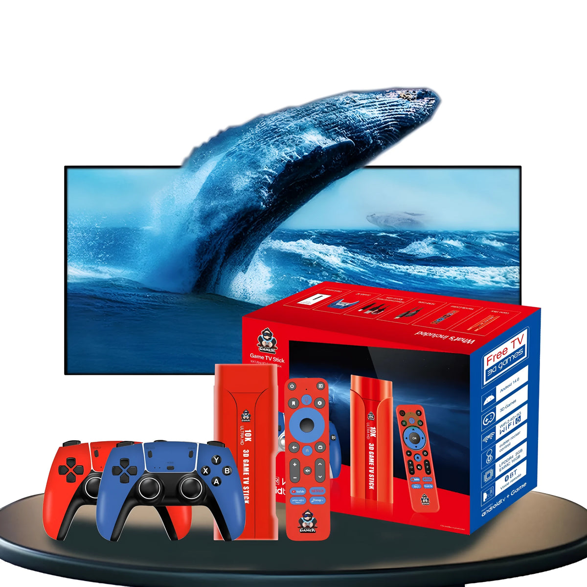 Wireless G1 Dual System Arcade Home Game Console with retro ABS casing and wireless controllers