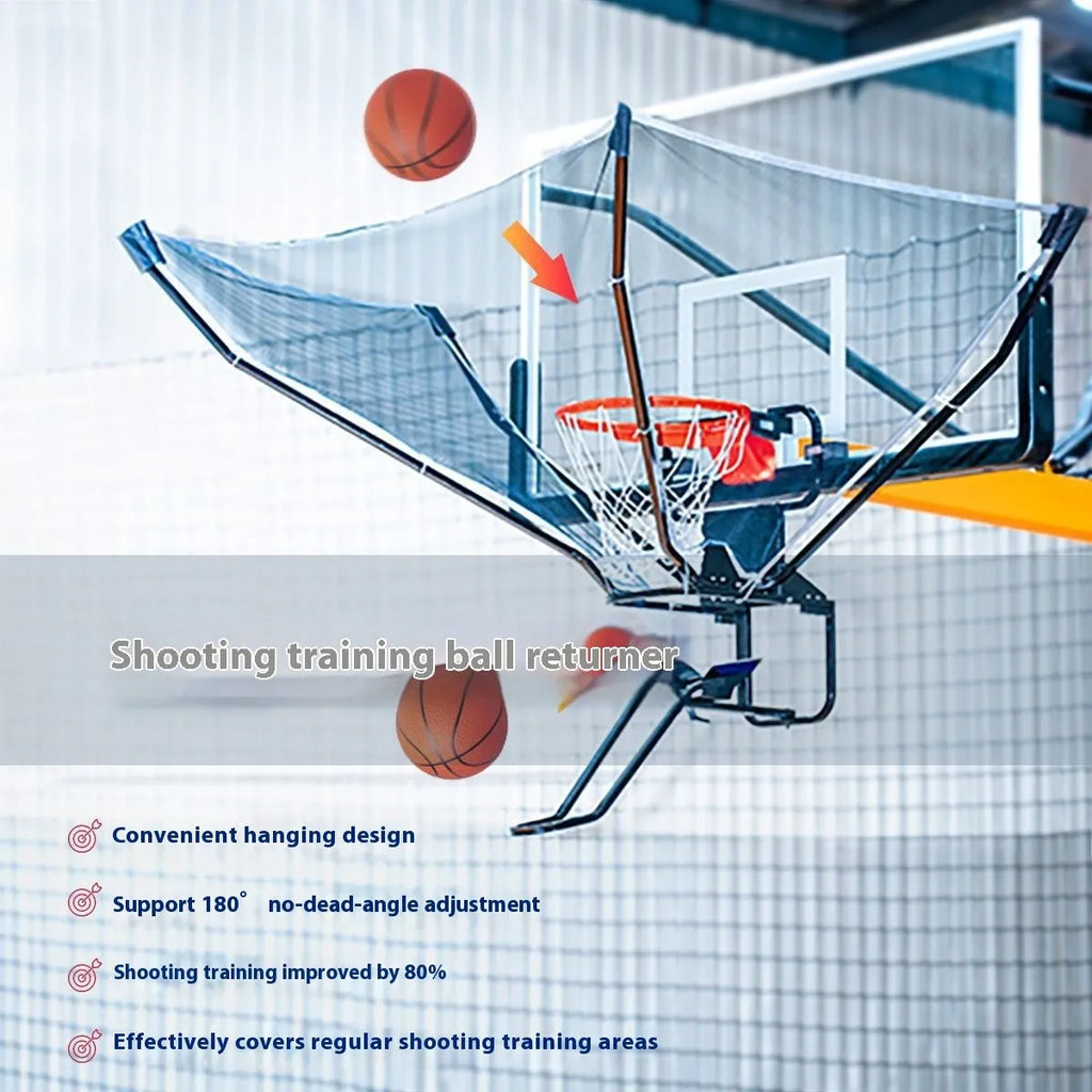 Automatic basketball training ball return machine with cowhide and iron construction for solo pitching practice
