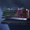 Silver Eagle V2G5 mechanical feeling keyboard with metal panel knob, white blue backlight, mouse and headset