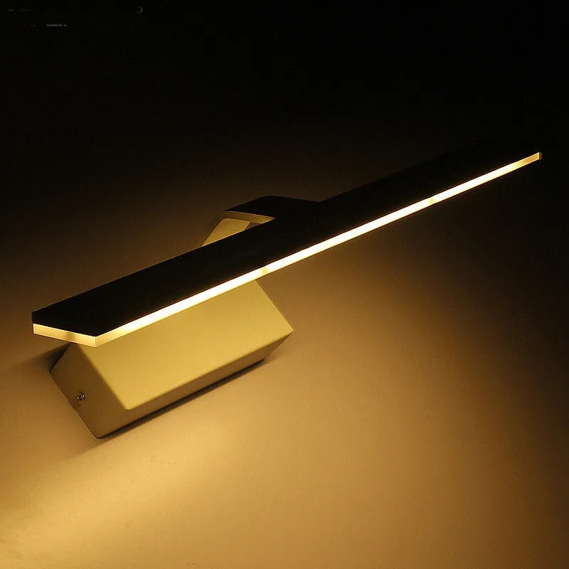 White LED mirror headlight with tri-colour dimming mounted above a bathroom mirror, 520mm length