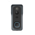 RSH-C600 grey smart WiFi doorbell camera with HD lens and USB power cable for home security