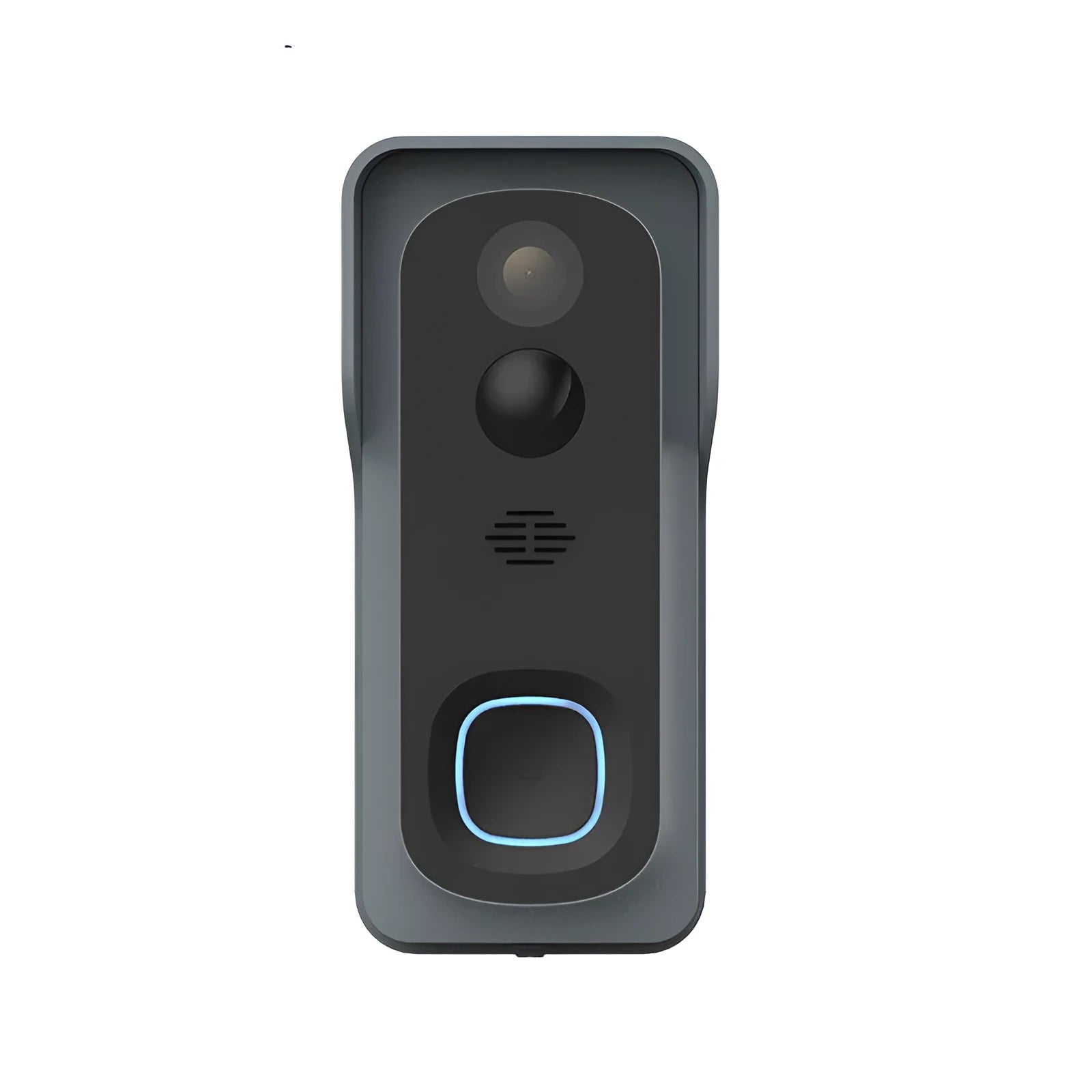 RSH-C600 grey smart WiFi doorbell camera with HD lens and USB power cable for home security