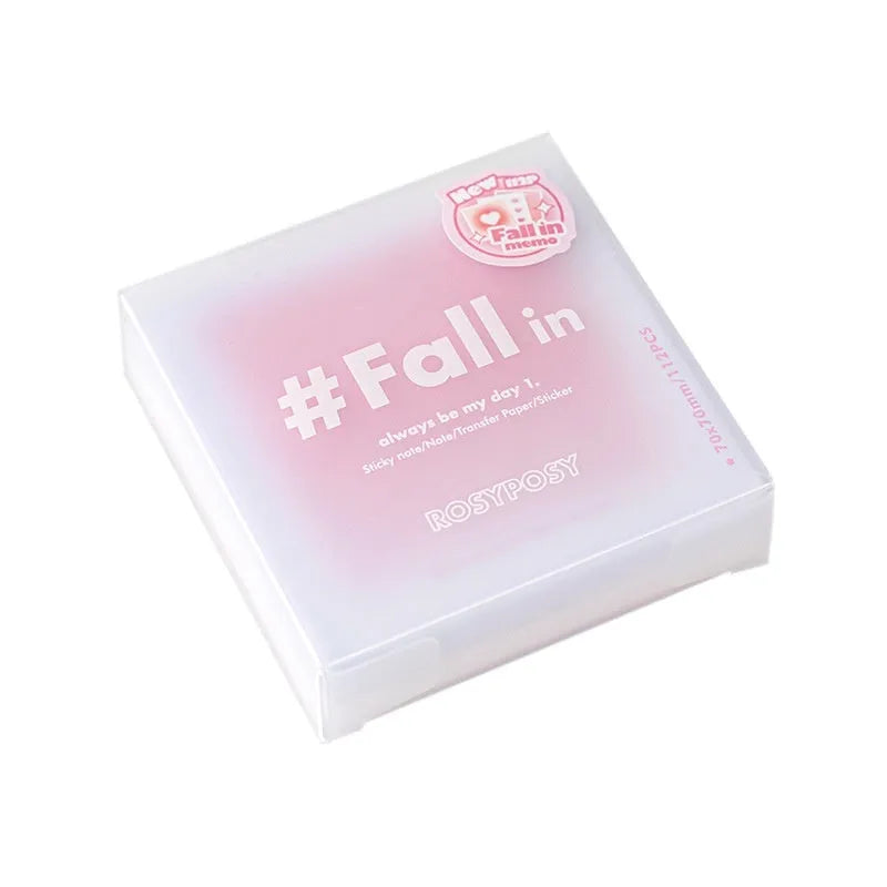 Square 70mm multifunctional notepad with gradient parchment paper in blush, green, purple, and blue colour options