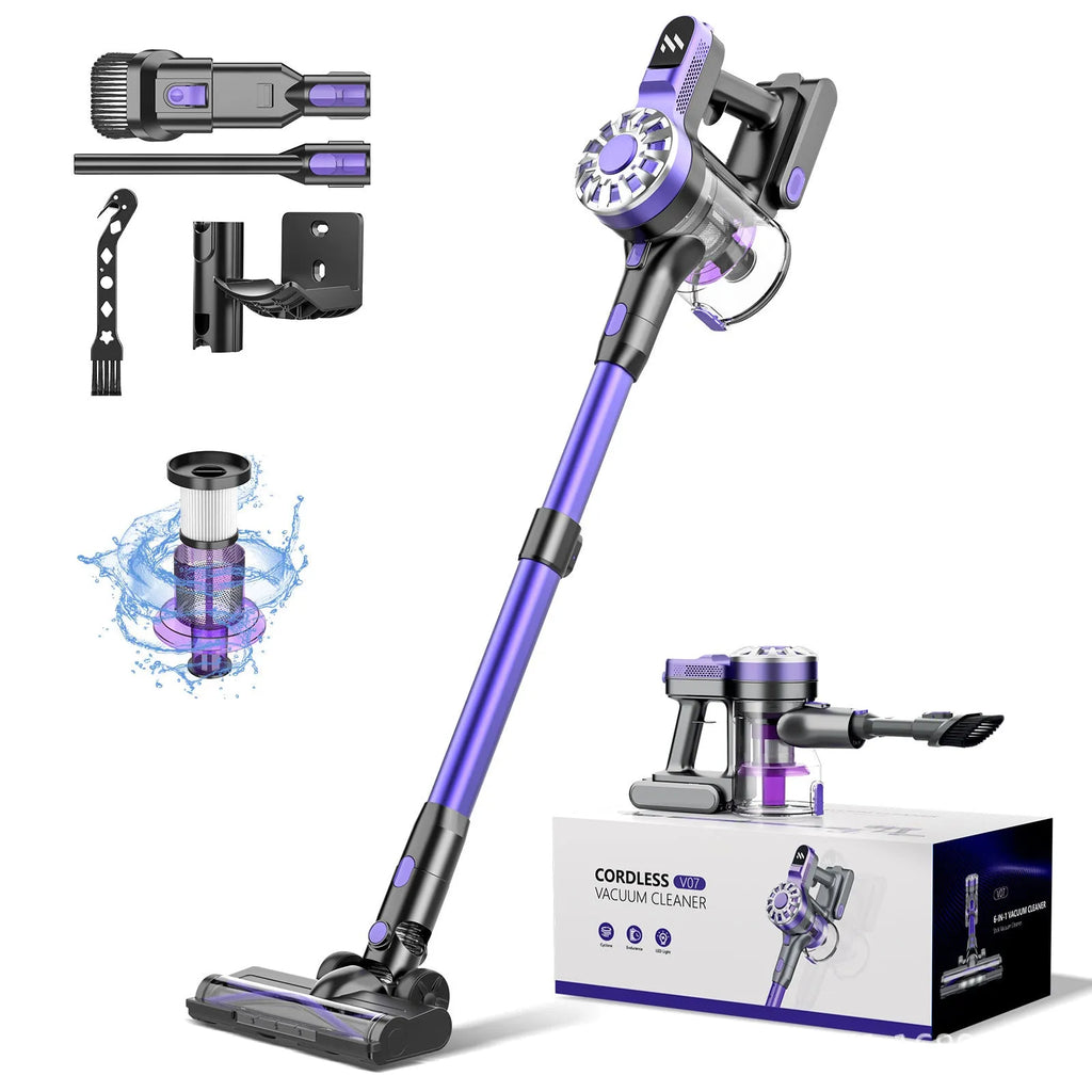Purple household small portable telescopic vacuum cleaner with brushless motor
