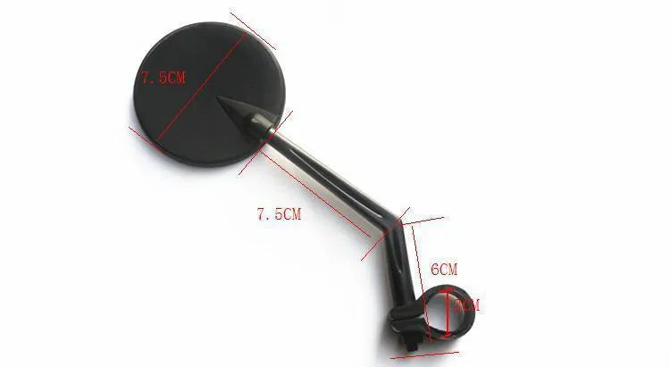 Mountain bike convex rearview mirror with plastic glass lens in Bubble Bag colour, free size, packaged with paper card OPP