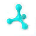 Beef-flavoured silicone teething toy for small medium dogs, three-legged bone design, 9.5cm