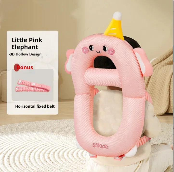 Baby anti-collision pillow and knee pads with cartoon dinosaur bee rabbit chicken designs